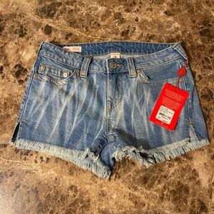 New True Religion Keira Denim Jean Shorts